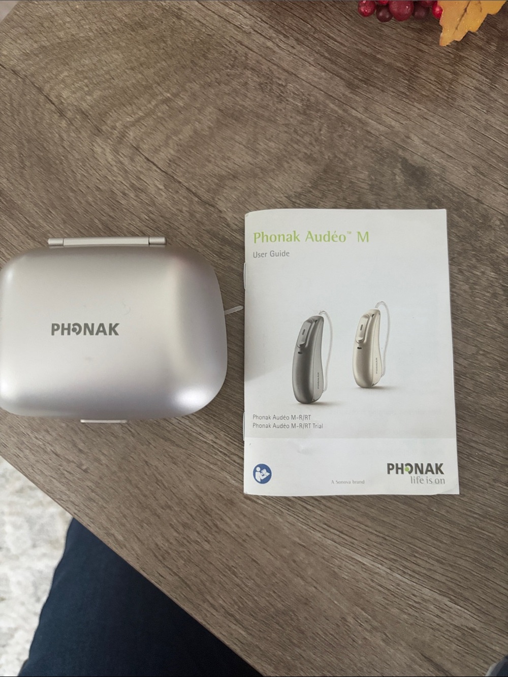 Phonak Audeo M Hearing Aids with Silver Case